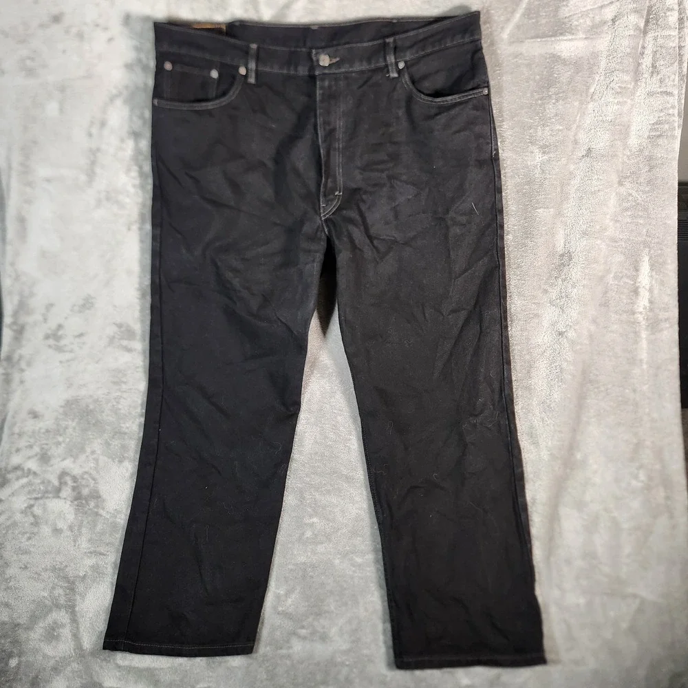 Levi's 505 Jeans Men's 42X30 (Tag 44X30) Black Y2K 90s Straight‎